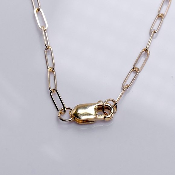 10K Yellow Gold 10” Paper Clip Ankle Bracelet Lobster Clasp 1.19g - New - Picture 4 of 6